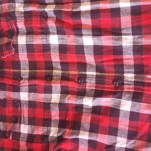 Woolrich‎ mens Plaid flannel button down shirt. L